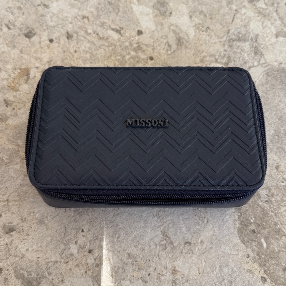 Missoni Navy Chevron Zip Wallet